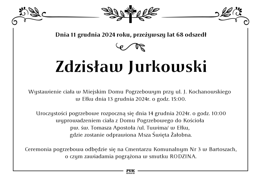 Zdzisław Jurkowski - nekrolog